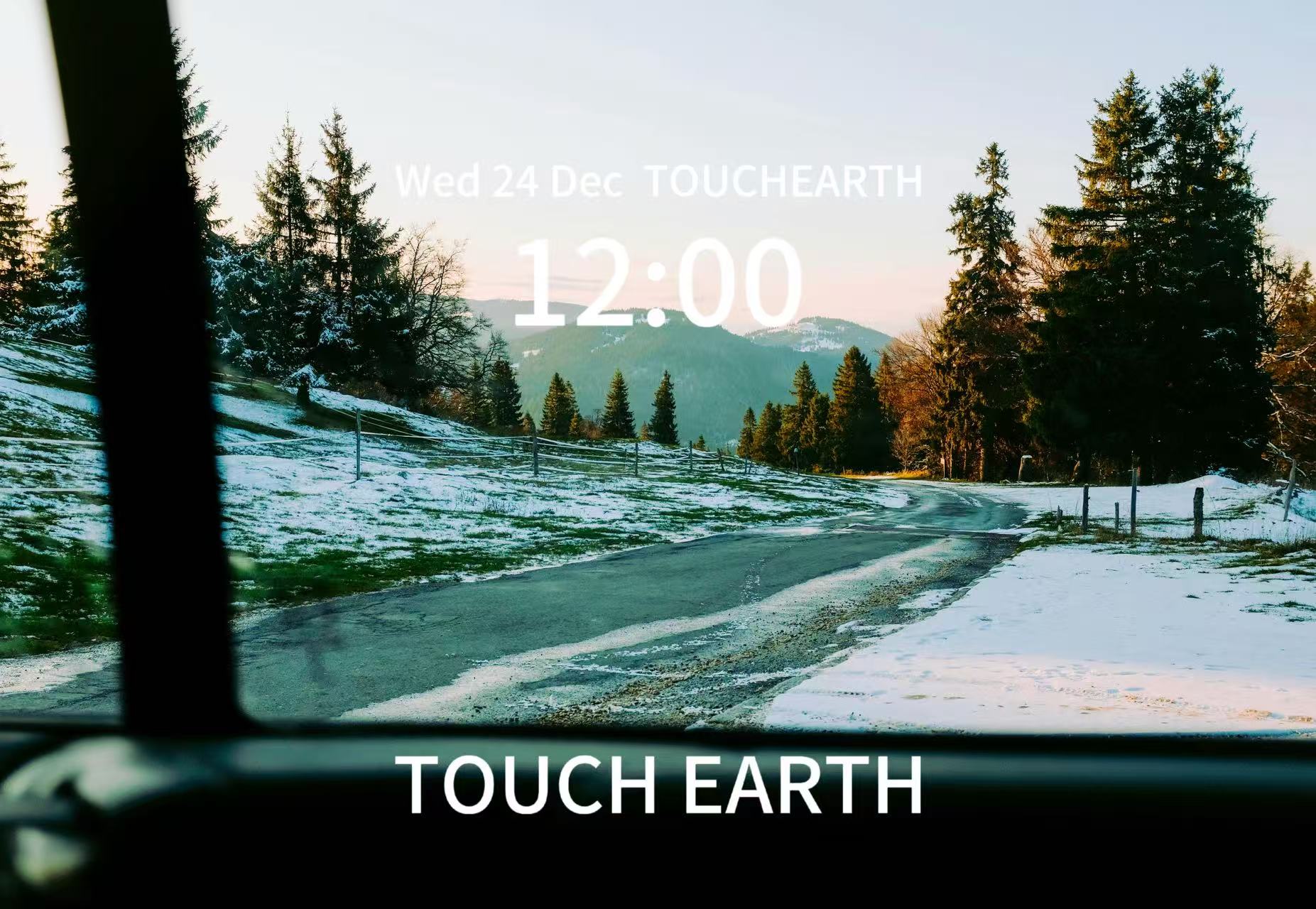 Snow Outside Car Window