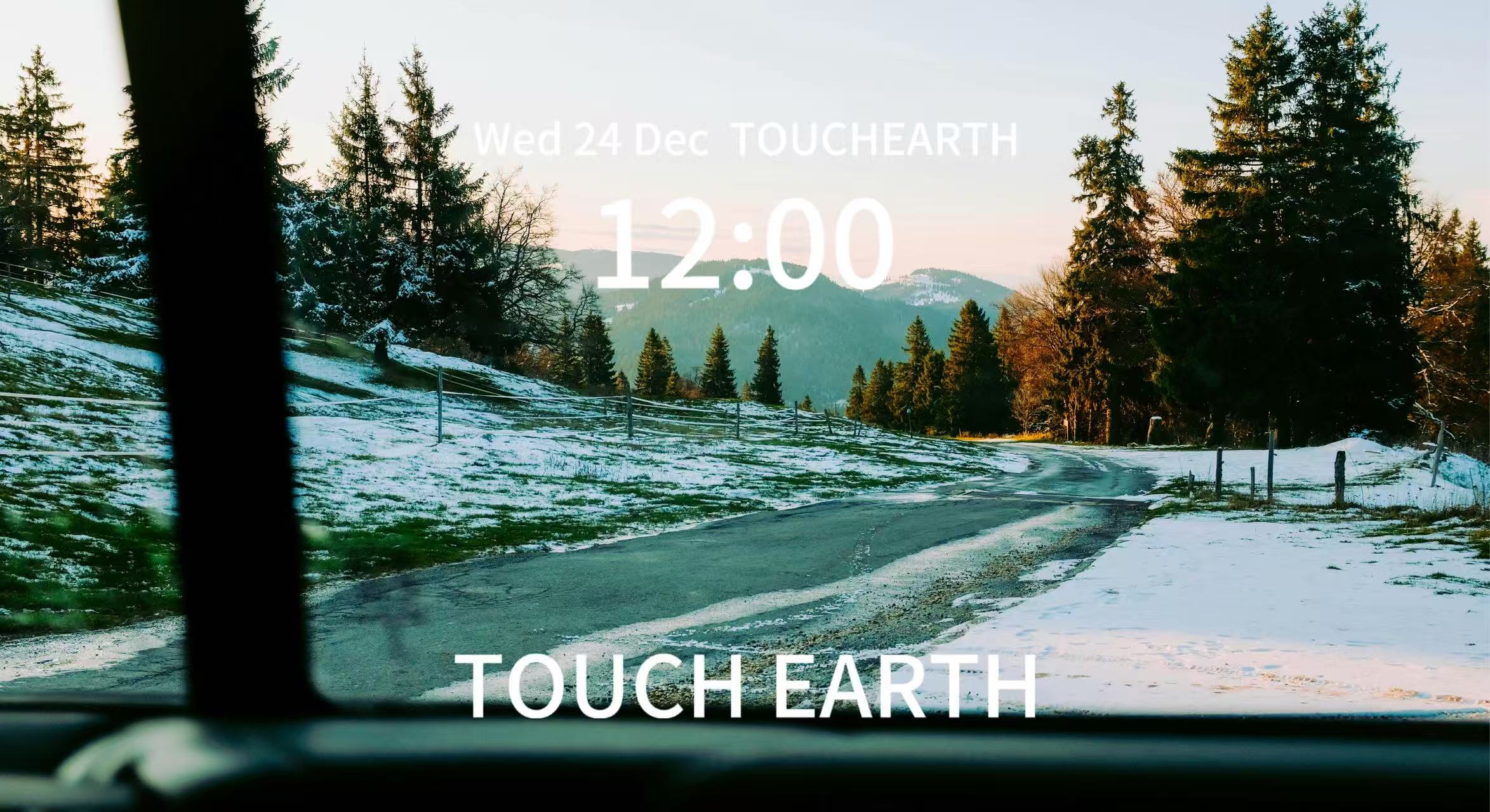 Snow Outside Car Window