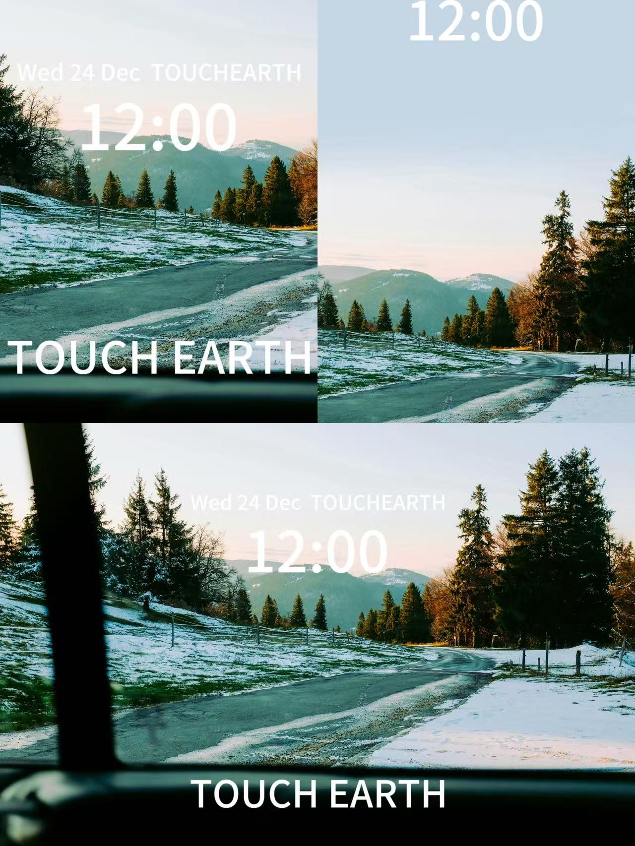 Snow Outside Car Window